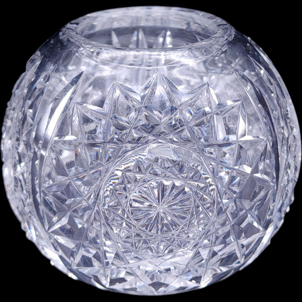 Antique American Brilliant Period Cut Glass Rose Bowl Vase