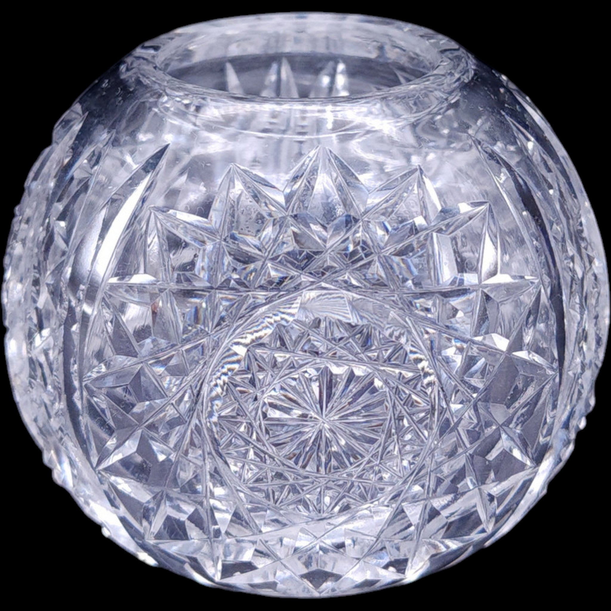 Antique American Brilliant Period Cut Glass Rose Bowl Vase