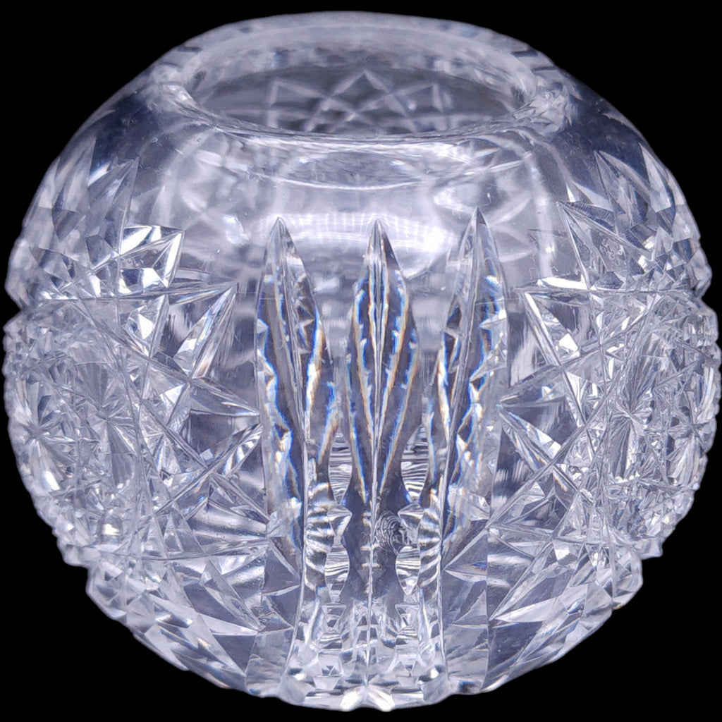 Antique American Brilliant Period Cut Glass Rose Bowl Vase