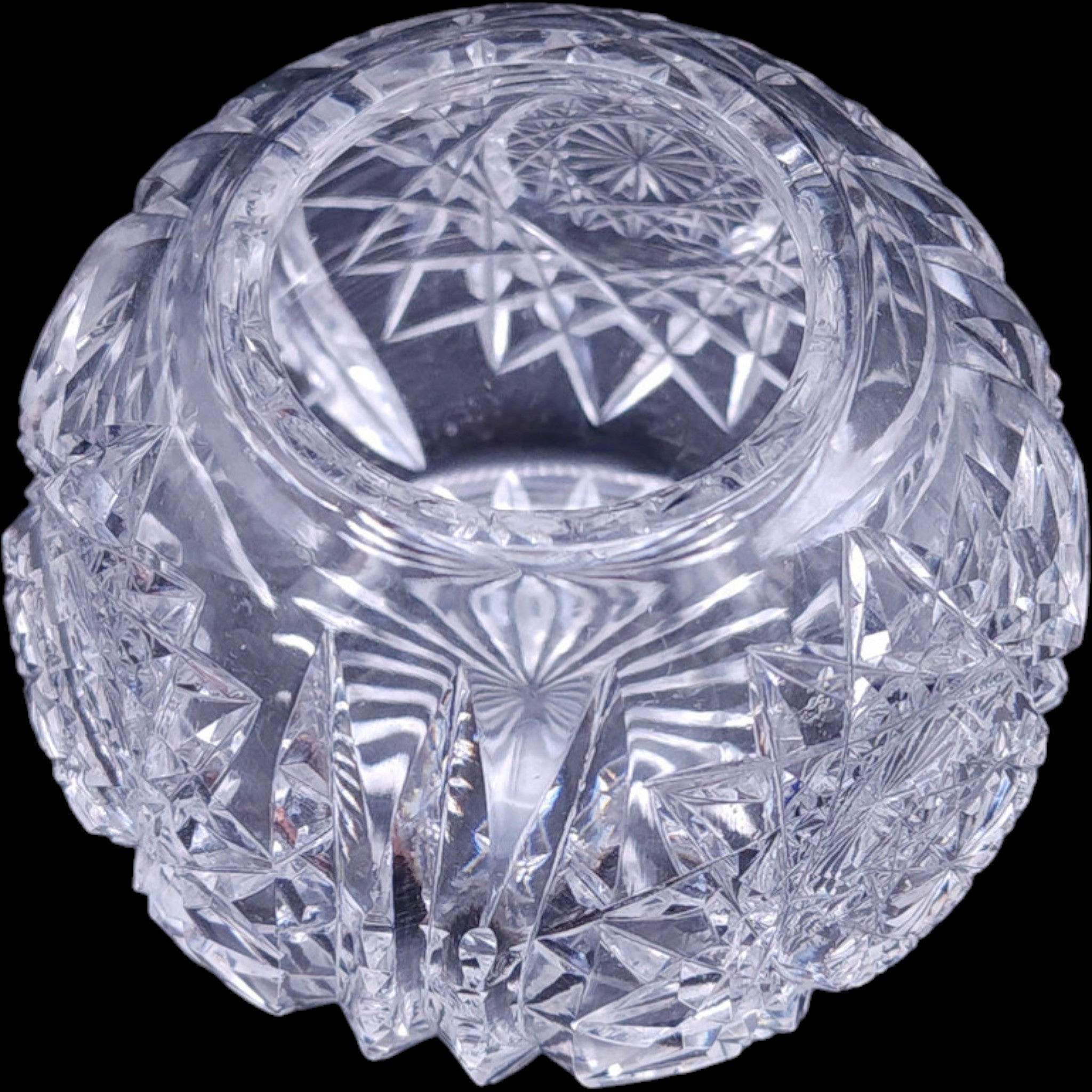 Antique American Brilliant Period Cut Glass Rose Bowl Vase