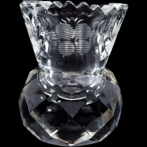 Antique American Brilliant Period Deep Cut Glass Toothpick Holder