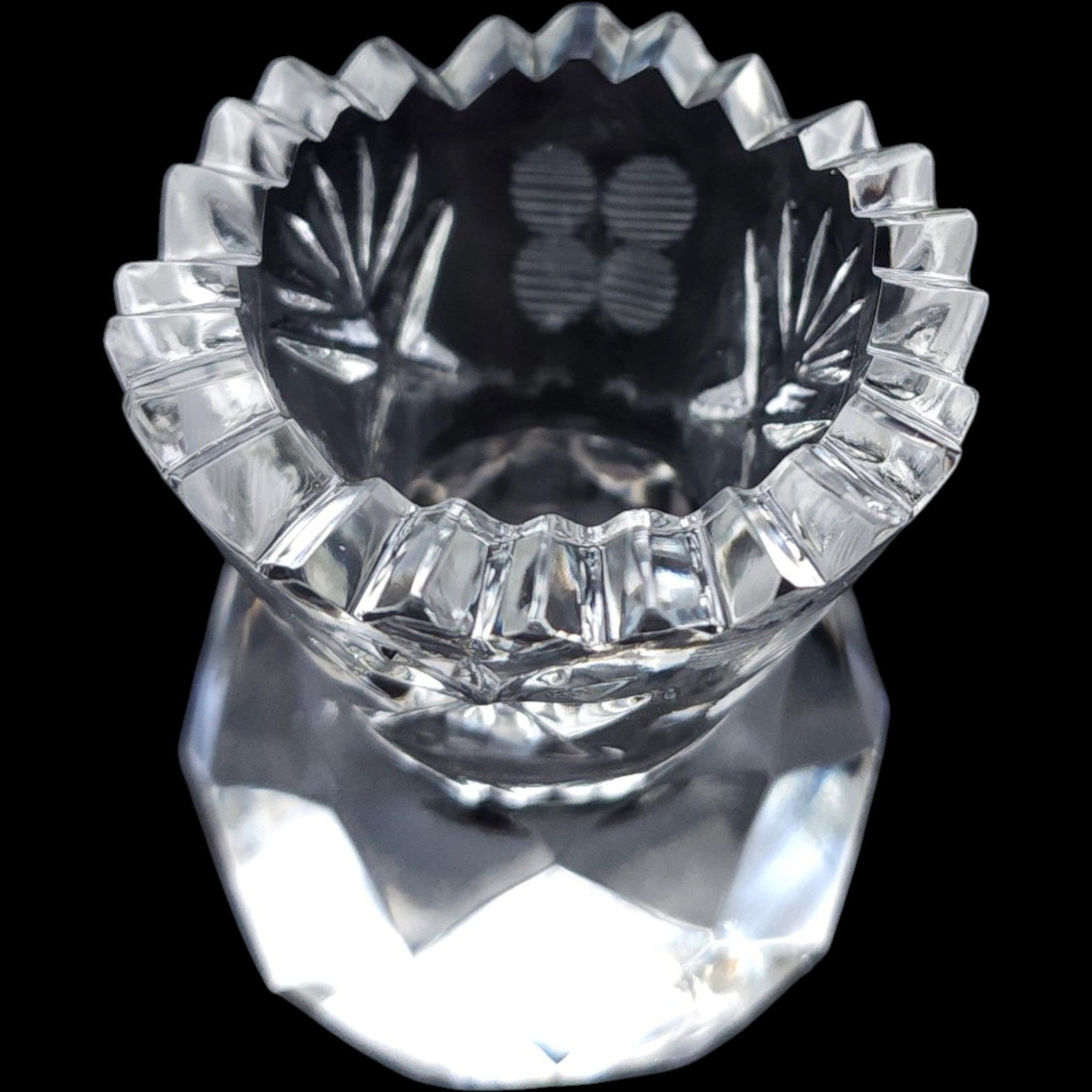 Antique American Brilliant Period Deep Cut Glass Toothpick Holder
