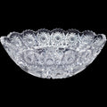 Antique American Brilliant Period Oval Cut Glass Bowl Rose & Hobstar