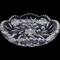 Antique American Floral Cut Glass Serving Bowl