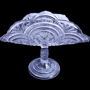 Antique Bryce Brothers Clear Medallion Sunburst Banana Stand