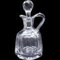 Antique Clear Panel Glass Oil and Vinegar Cruet with Diamond Cut Stopper