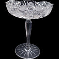 Antique Cut Glass Pedestal Compote Bowl American Brilliant Period