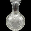 Antique Duncan & Miller Grated Diamond & Sunburst Clear Glass Open Water Bottle