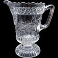 Antique EAPG Adams & Co Wildflower Clear Glass Creamer