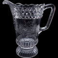Antique EAPG Adams & Co Wildflower Clear Glass  48 Oz Pitcher As-Is