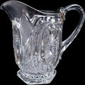 Antique US Glass EAPG Clear Cut Glass Pitcher with Medallion Pinwheel Pattern