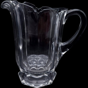 Antique EAPG Clear Glass Pitcher US Glass Fluted Column Design
