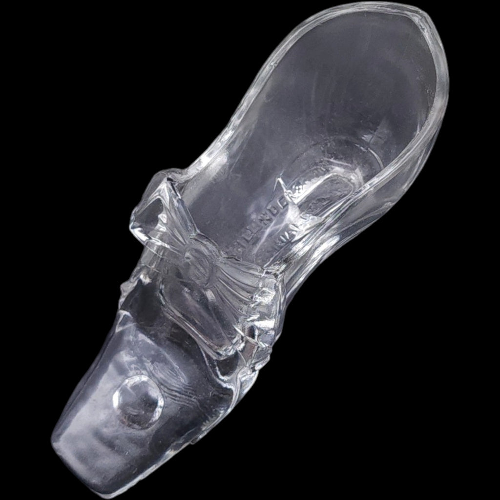 Antique EAPG Gillinder 1876 Centennial Glass Shoe Figurine Saratoga Etched 1888