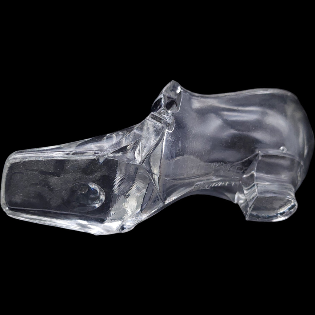 Antique EAPG Gillinder 1876 Centennial Glass Shoe Figurine Saratoga Etched 1888