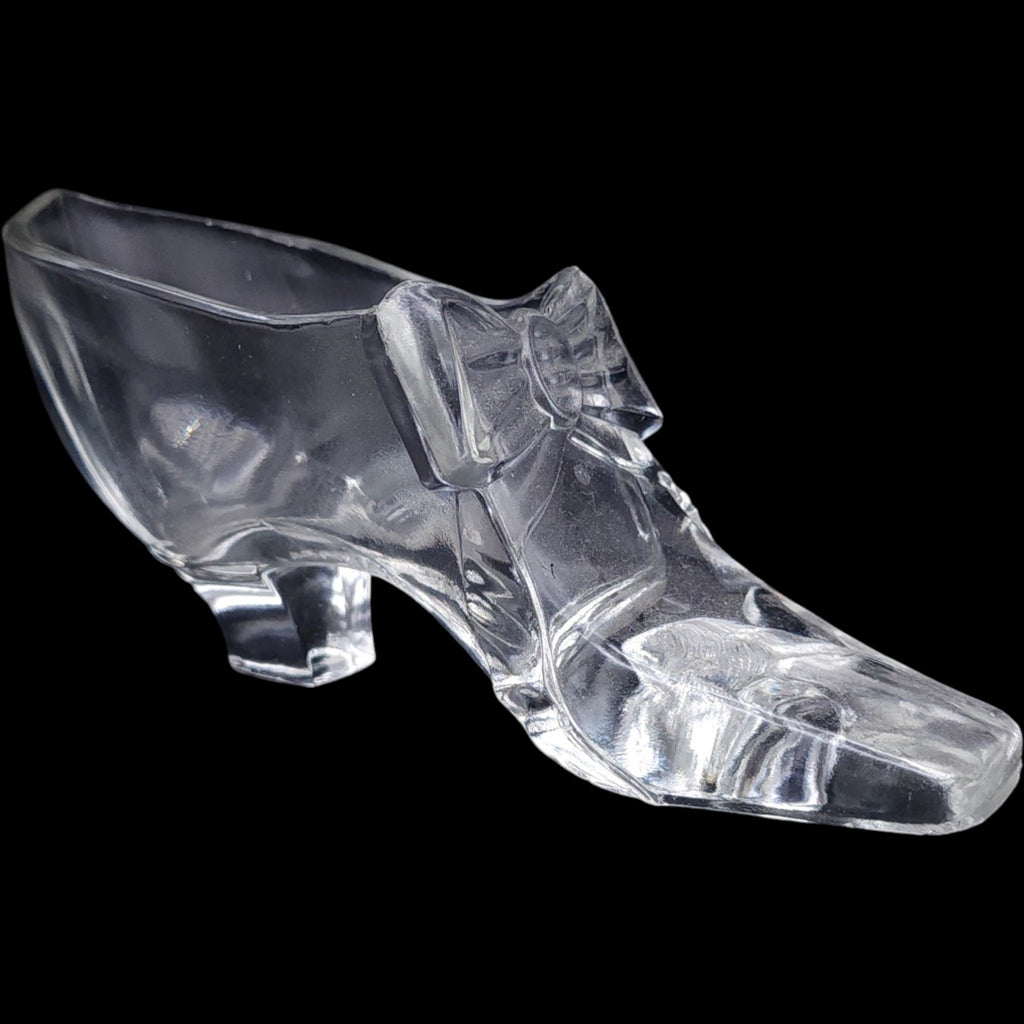 Antique EAPG Gillinder 1876 Centennial Glass Shoe Figurine Saratoga Etched 1888