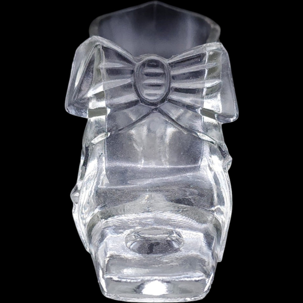 Antique EAPG Gillinder 1876 Centennial Glass Shoe Figurine Saratoga Etched 1888