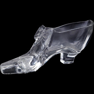 Antique EAPG Gillinder 1876 Centennial Glass Shoe Figurine Saratoga Etched 1888