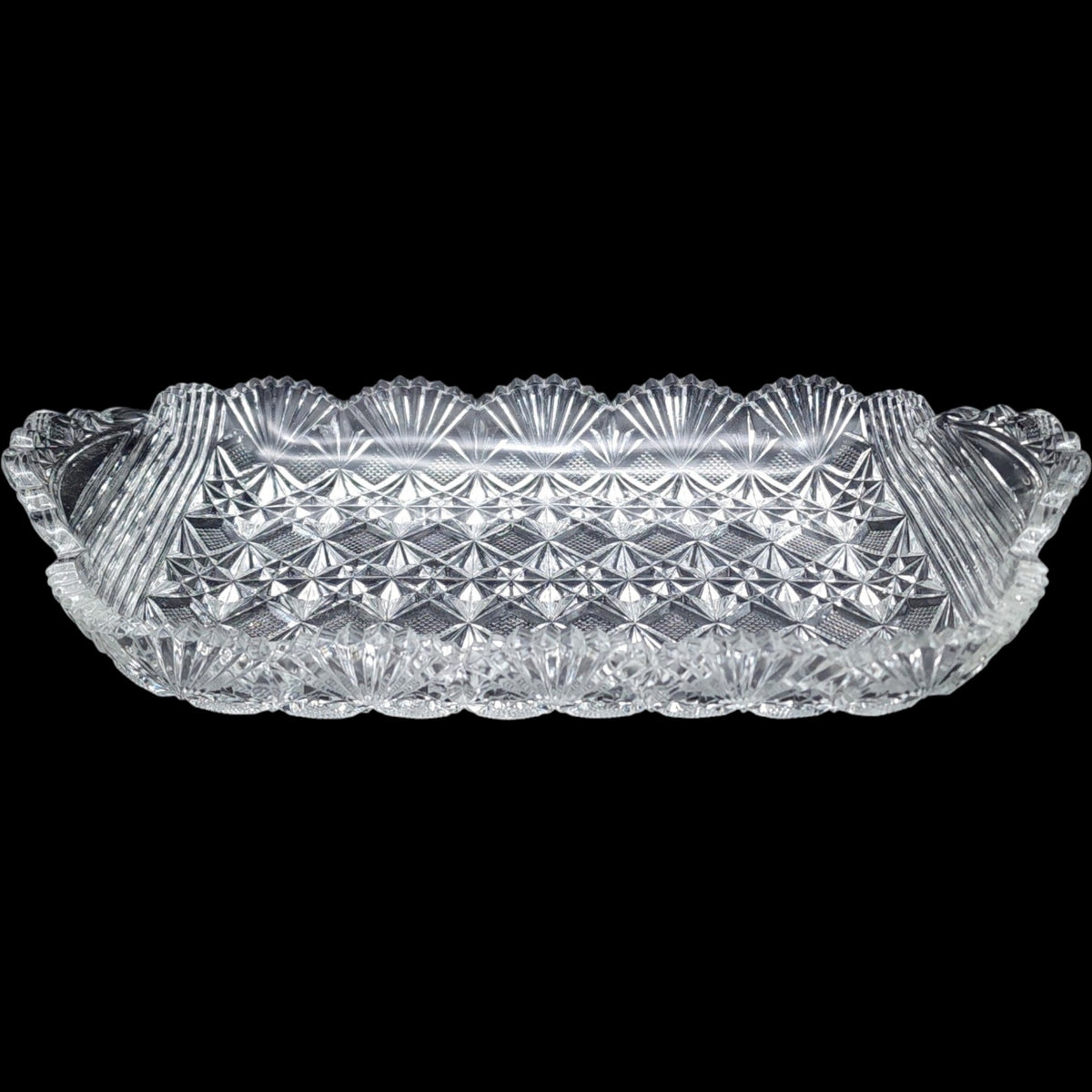 Antique EAPG McKee Glass Teutonic Pattern Rectangular Bread Tray