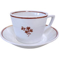 Antique H. Burgess Burslem Ironstone Demitasse Cup and Saucer Set