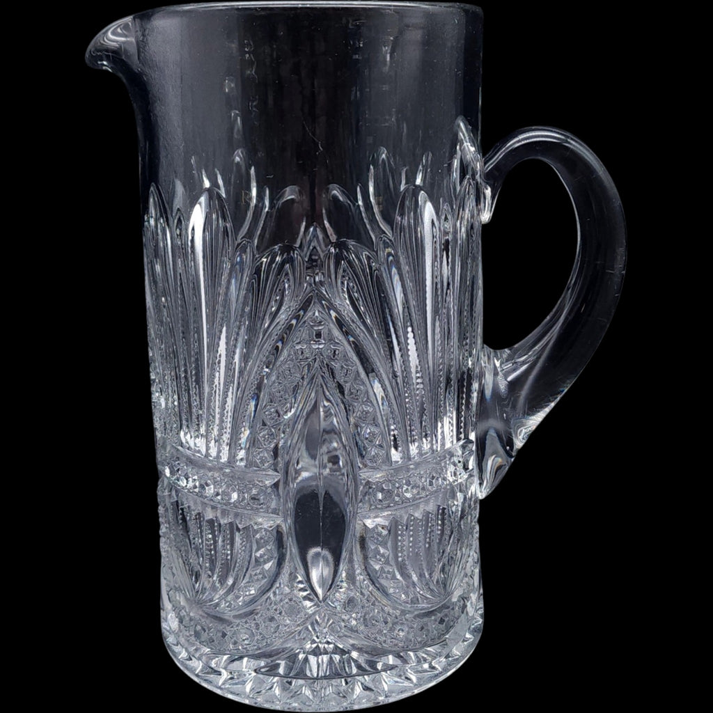 Antique Heisey Prince of Wales Plumes Clear EAPG Glass Pitcher