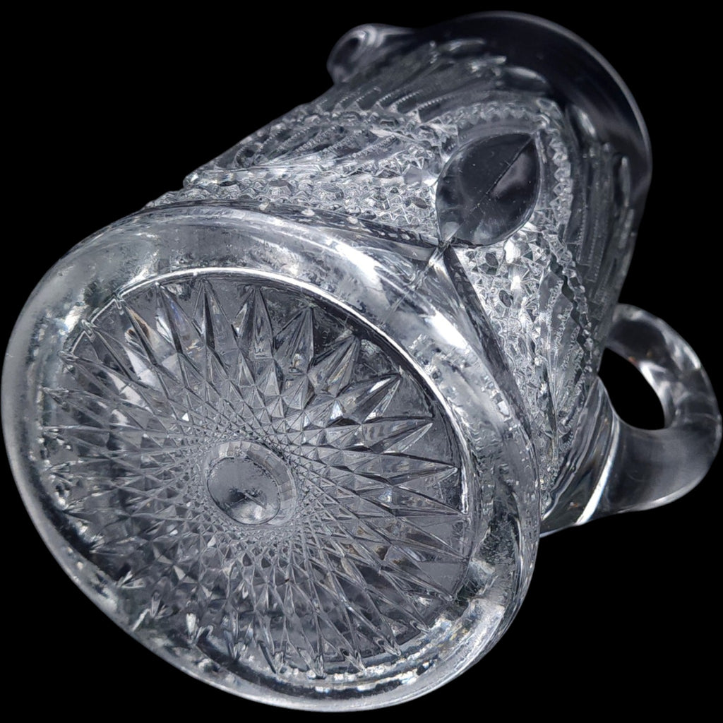 Antique Heisey Prince of Wales Plumes Clear EAPG Glass Pitcher