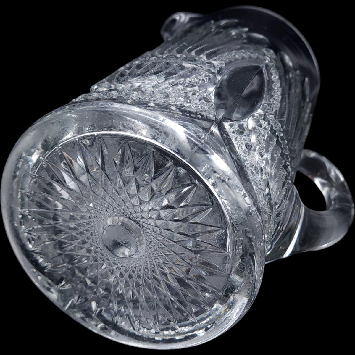 Antique Heisey Prince of Wales Plumes Clear EAPG Glass Pitcher