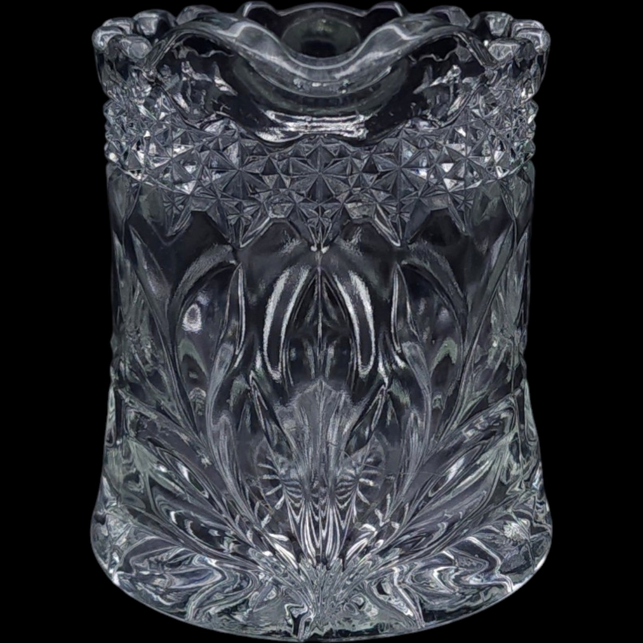 Antique Jenkins Dahlia Clear EAPG Glass Creamer Pitcher