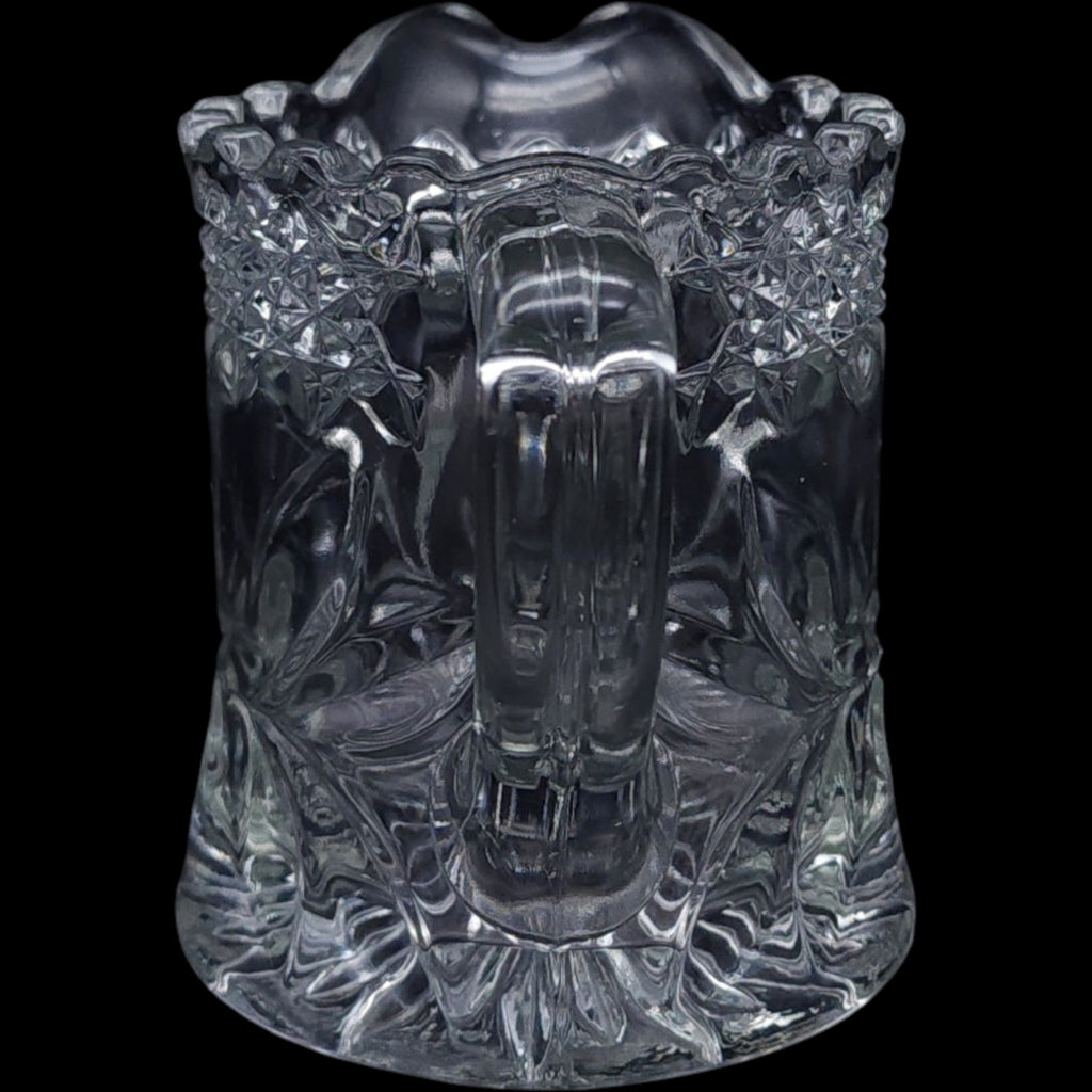 Antique Jenkins Dahlia Clear EAPG Glass Creamer Pitcher