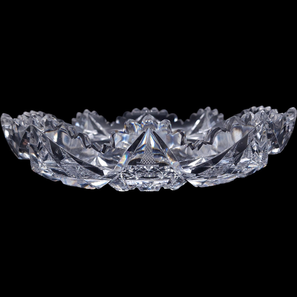 10" Antique Libbey American Brilliant Cut Glass Bowl