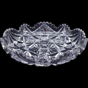 10" Antique Libbey American Brilliant Cut Glass Bowl