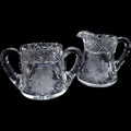 Antique McKee Glass Innovation Pattern Creamer and Sugar Bowl Set