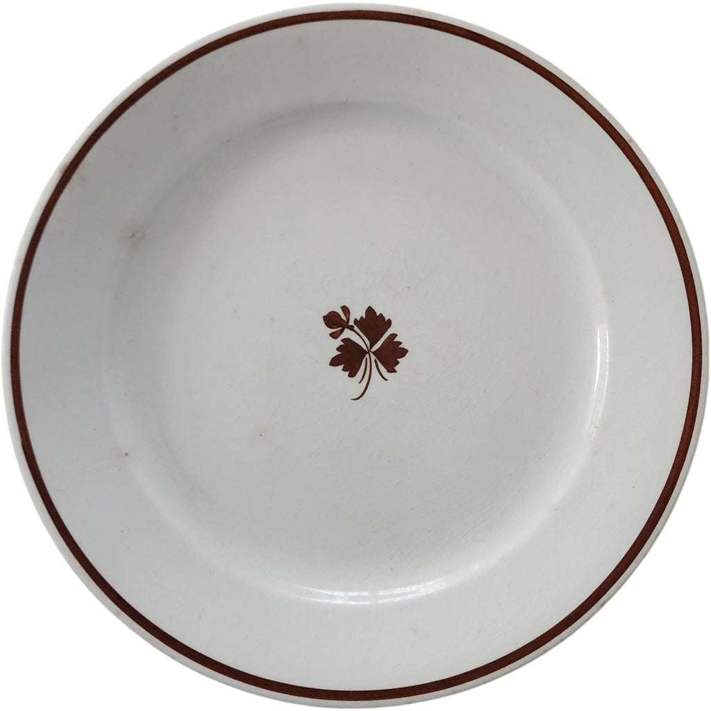 Antique Mellor, Taylor & Co. Ironstone Tea Leaf Luncheon Plate 9"