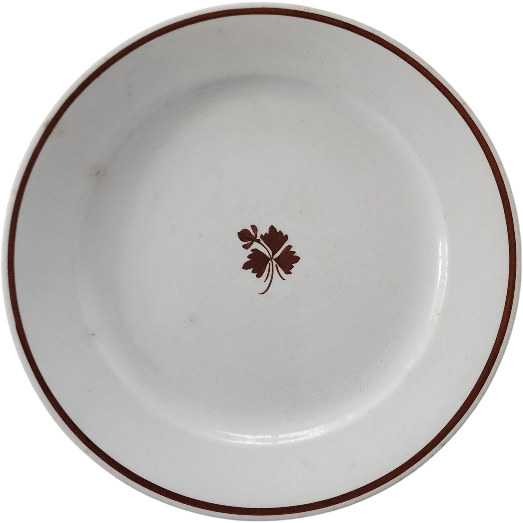 Antique Mellor, Taylor & Co. Ironstone Tea Leaf Luncheon Plate 9"