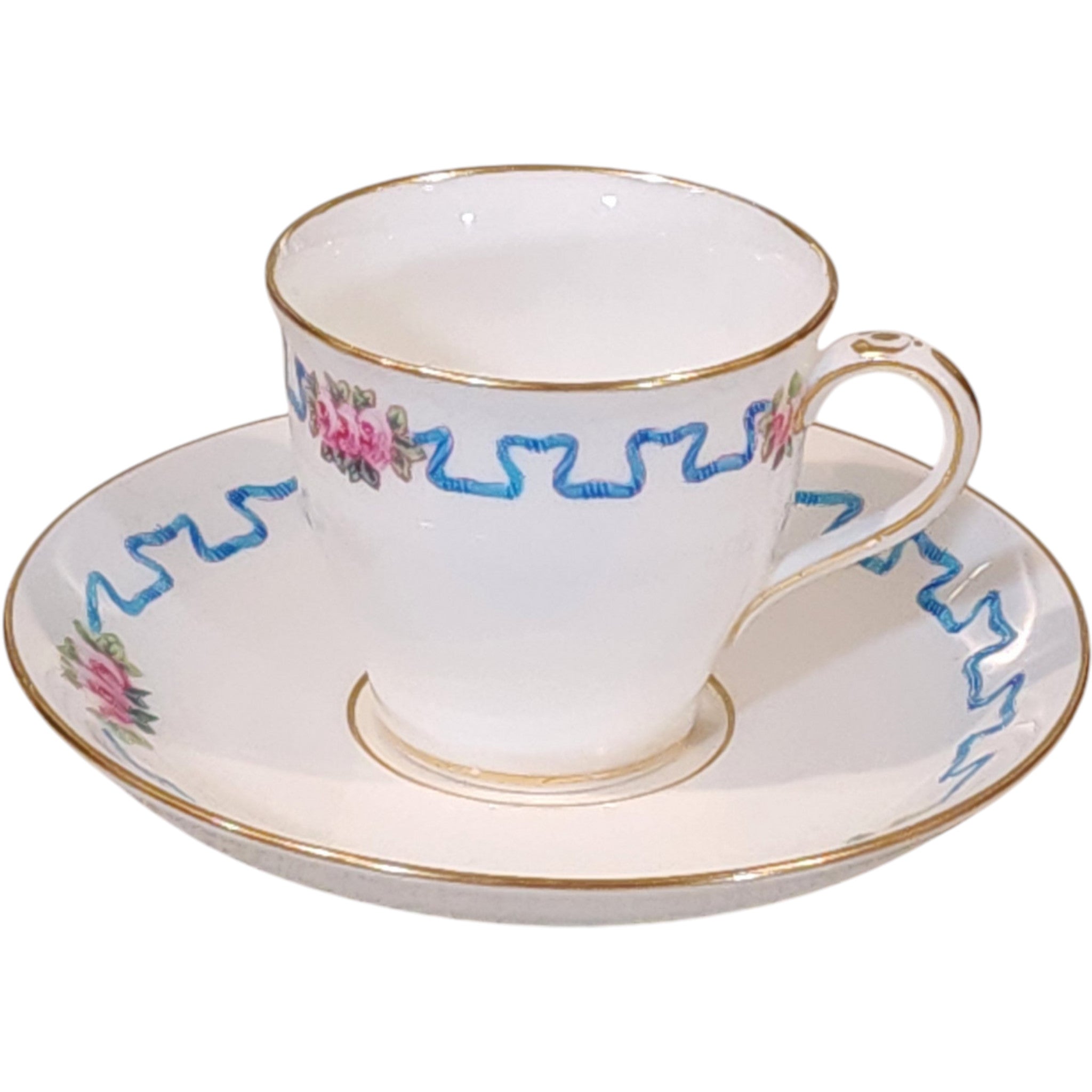 Antique Minton England for Davis Collamore Demitasse Cup & Saucer Set