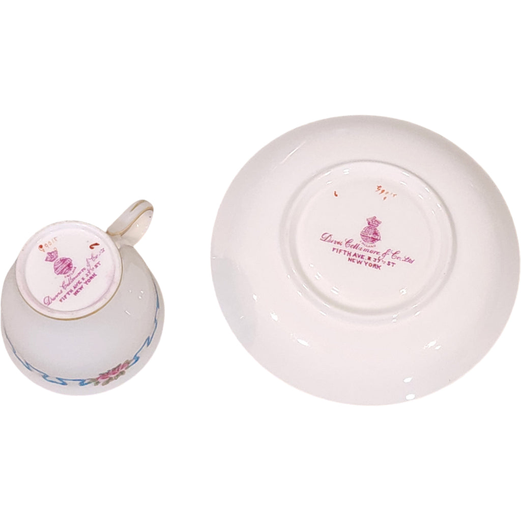 Antique Minton England for Davis Collamore Demitasse Cup & Saucer Set