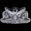 Antique Pressed Glass Starburst and Pinwheel Cut Clear Glass Square Bowl