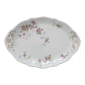 Antique Syracuse China Purple Floral Sprigs & Embossed Relish Gravy Underplate