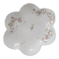 Syracuse China Purple Floral Sprigs & Embossed Rim Decorative Porcelain Bowl
