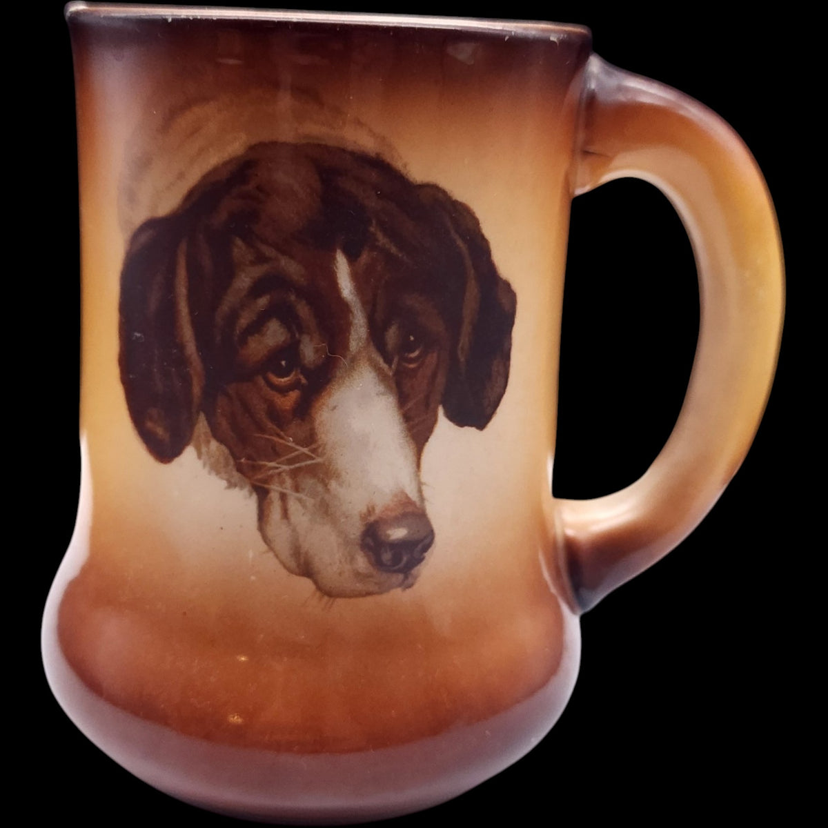 4" Antique Taylor Smith & Taylor TS&T Dog Portrait Ceramic Mug As-Is