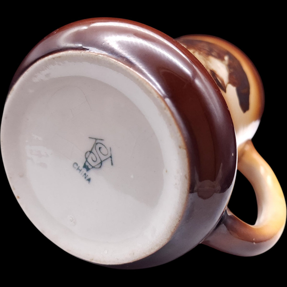 4" Antique Taylor Smith & Taylor TS&T Dog Portrait Ceramic Mug As-Is