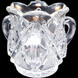 Antique US Glass Minnesota Pattern Pressed Glass Toothpick Holder