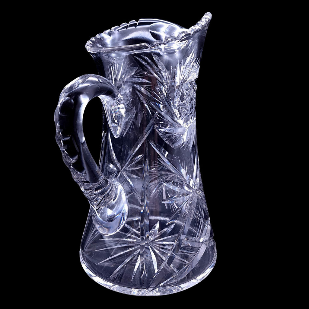 Antique ABP American Brilliant Cut Clear Crystal Jug Carafe Pitcher