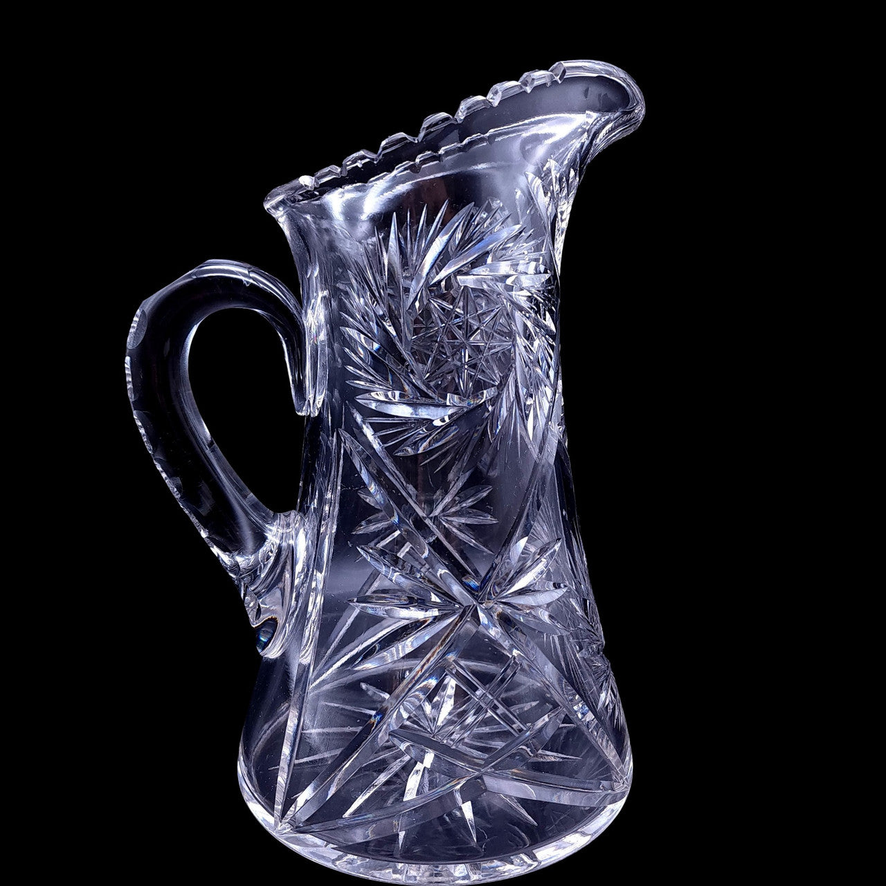 Antique ABP American Brilliant Cut Clear Crystal Jug Carafe Pitcher
