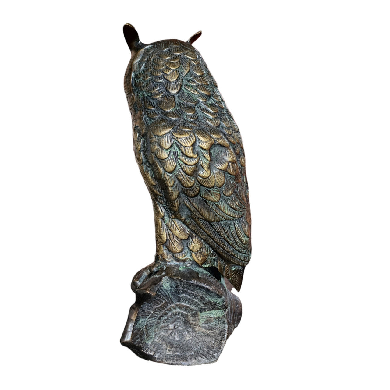 Antique Brass Owl Sculpture, circa 1900
