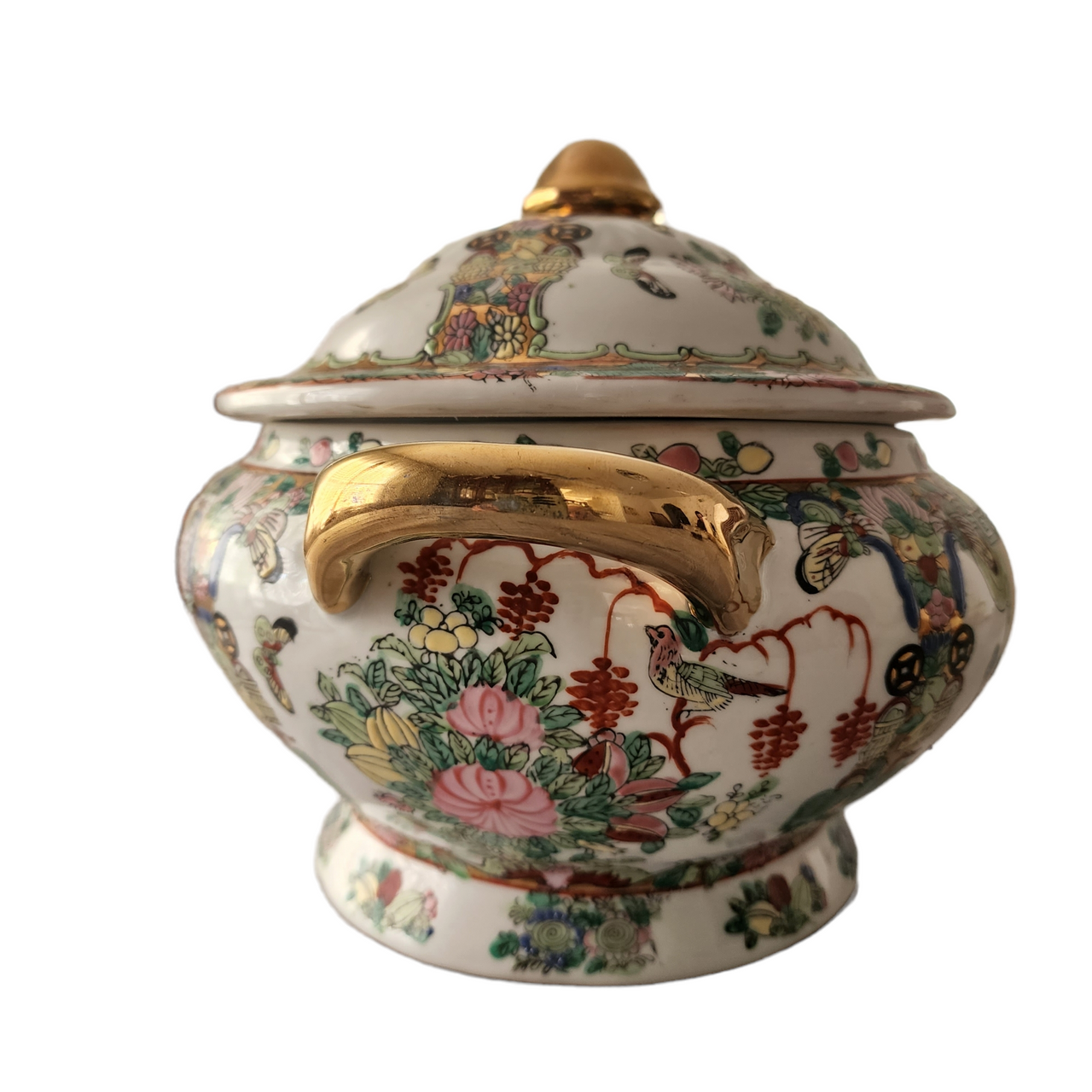 Antique Chinese Rose Medallion Tureen