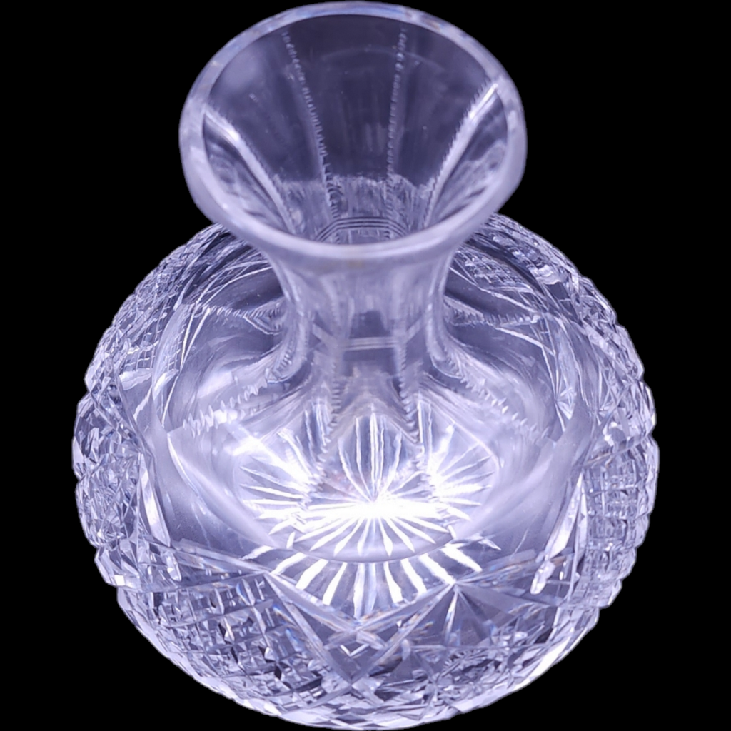 Antique Deep Cut Crystal Bedside Water Carafe