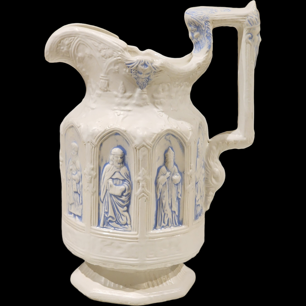 Antique Staffordshire Gothic Apostle Jug / Pitcher