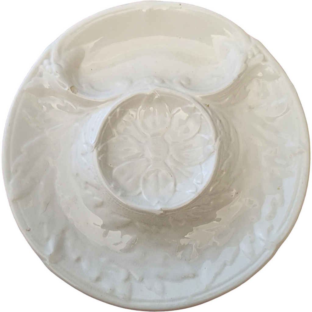 Antique Hand-Crafted Glazed French Majolica Faience Artichoke Plate