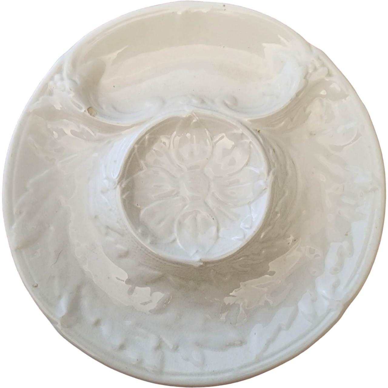 Antique Hand-Crafted Glazed French Majolica Faience Artichoke Plate