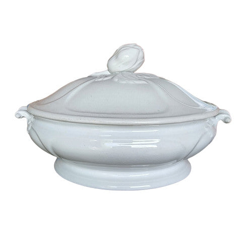 Antique I. Meir & Son Ironstone China Tulip Oval Covered Vegetable Tureen